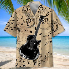 Acoustic Guitar Vintage Hawaiian Shirt