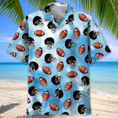 American Football Blue Hawaiian Shirt