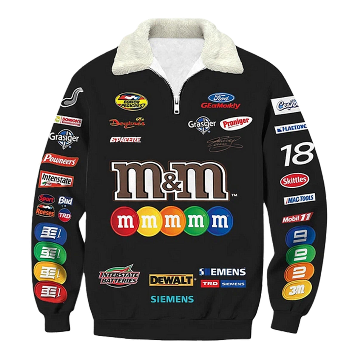 Auto Racing style Quarter Zip Sweatshirt Edition 21