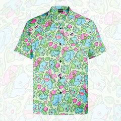 Bulbasaur,Ivysaur and Venusaur Unisex Hawaiian Shirt