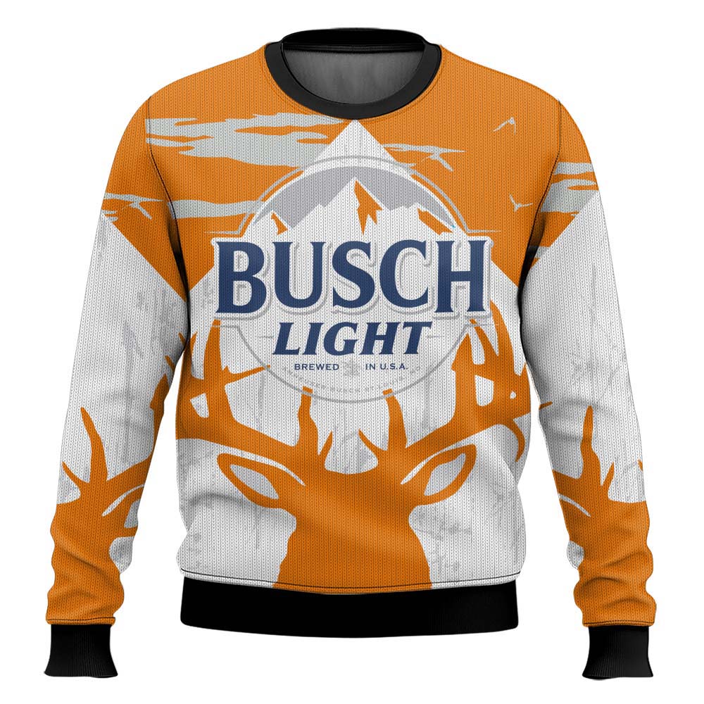 Busch Light Reindeer – Custom Name Ugly Sweater