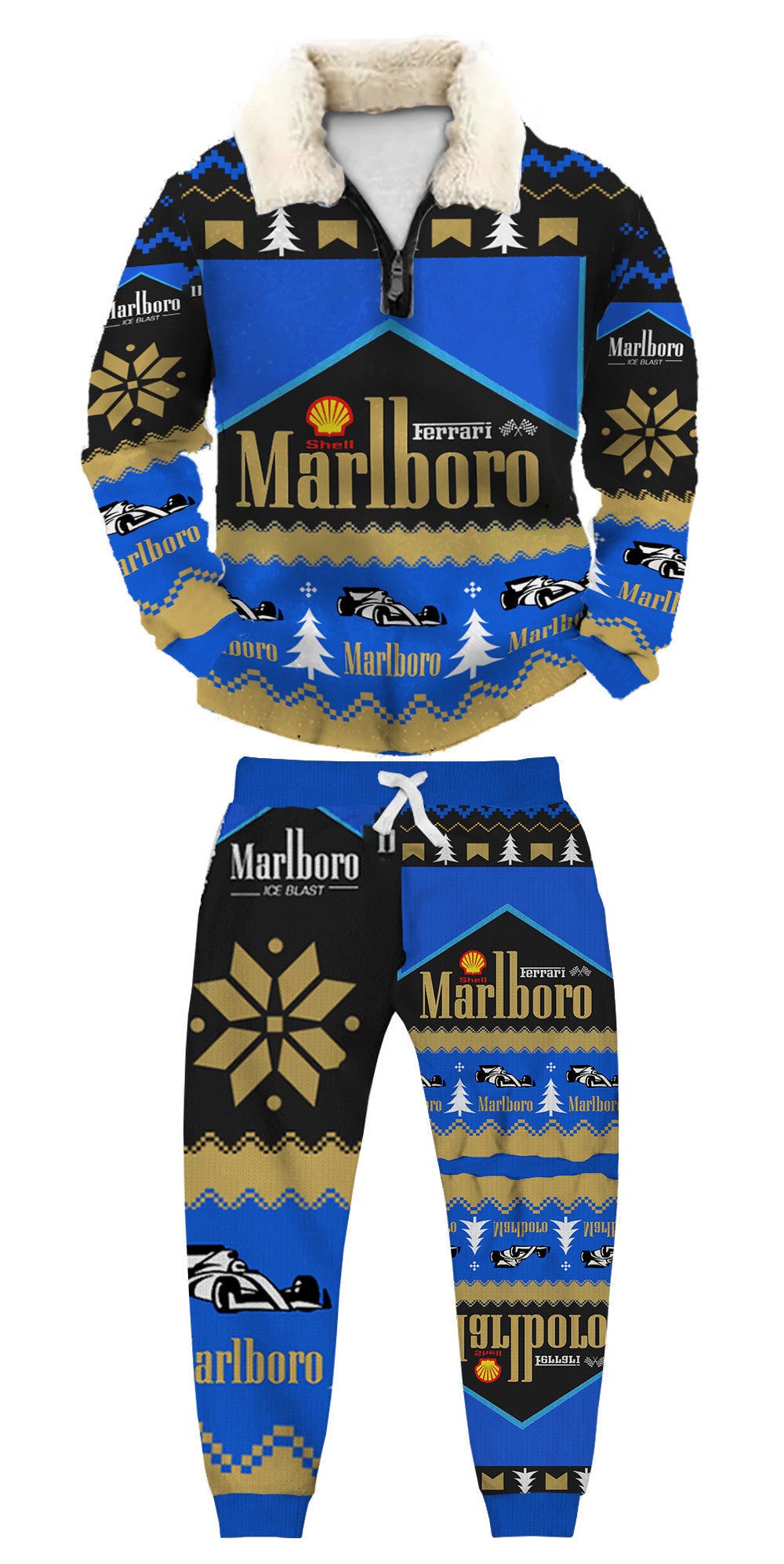 Christmas Ugly Quarter Zip Sweatshirt & Sweatpant Set Edition129