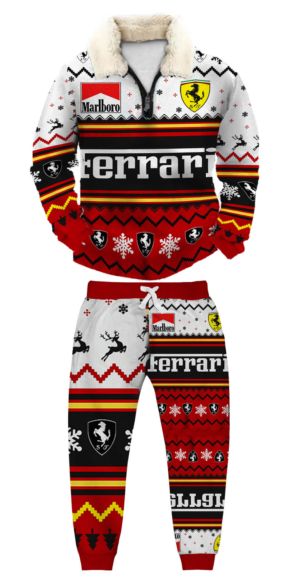 Christmas Ugly Quarter Zip Sweatshirt & Sweatpant Set Edition131