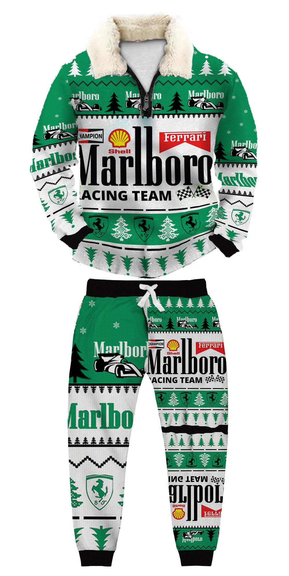Christmas Ugly Quarter Zip Sweatshirt & Sweatpant Set Edition135