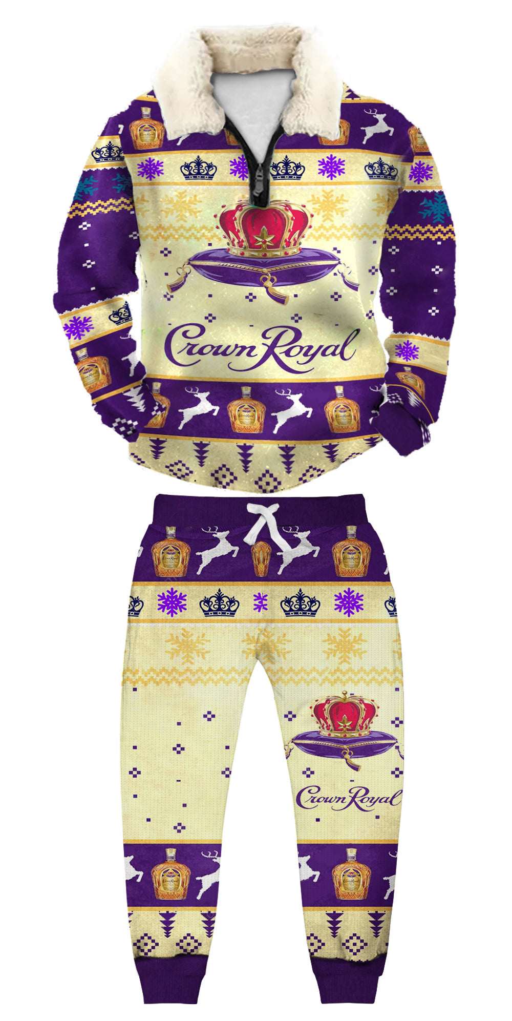Christmas Ugly Quarter Zip Sweatshirt & Sweatpant Set Edition142