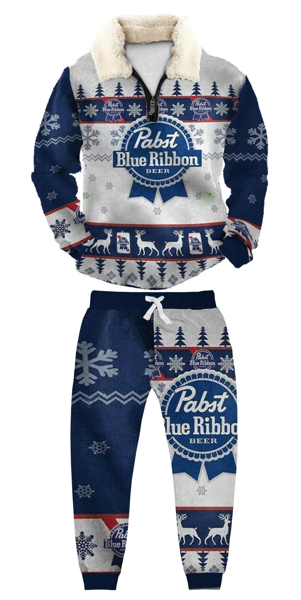 Christmas Ugly Quarter Zip Sweatshirt & Sweatpant Set Edition143