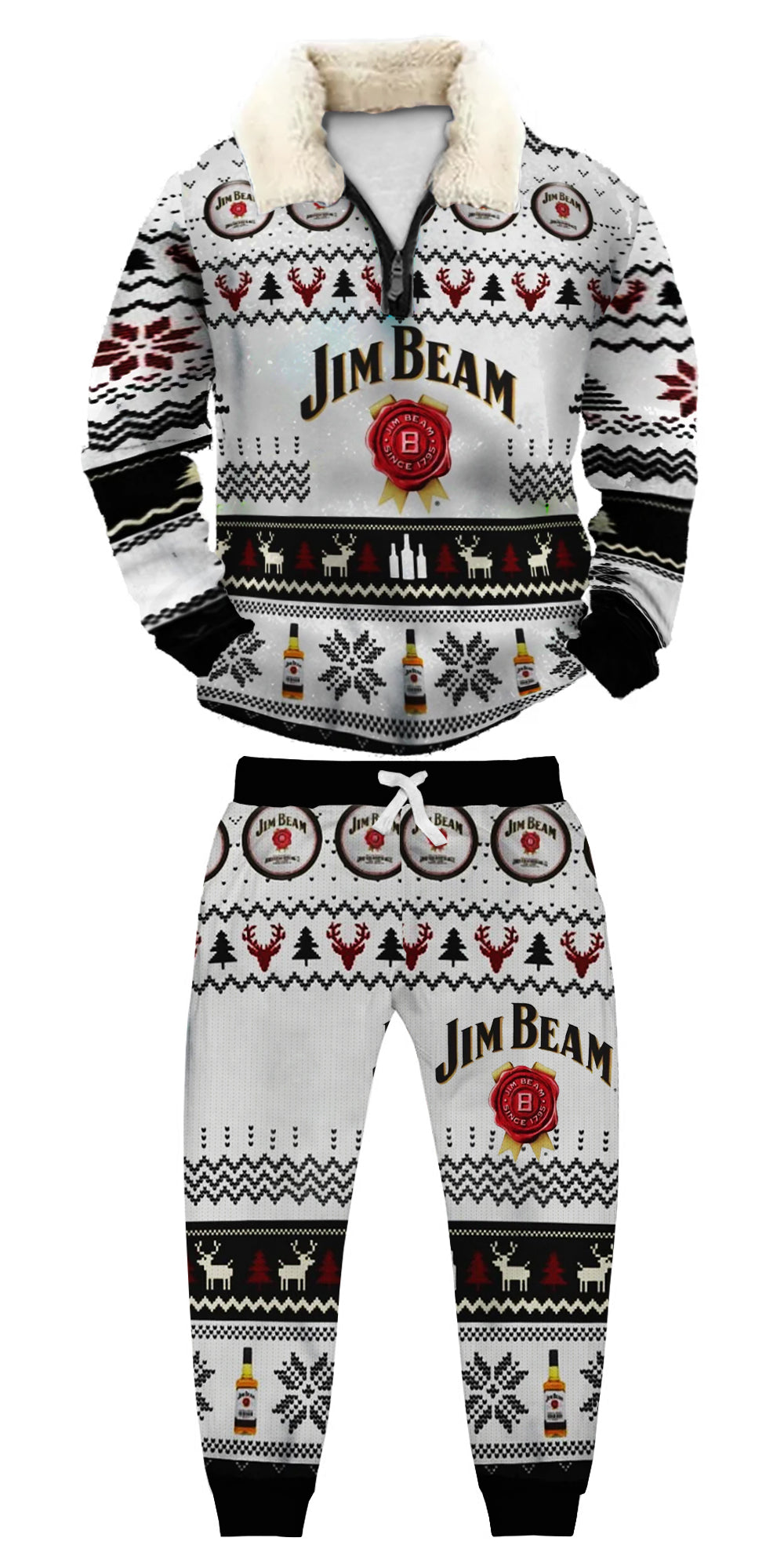 Christmas Ugly Quarter Zip Sweatshirt & Sweatpant Set Edition144