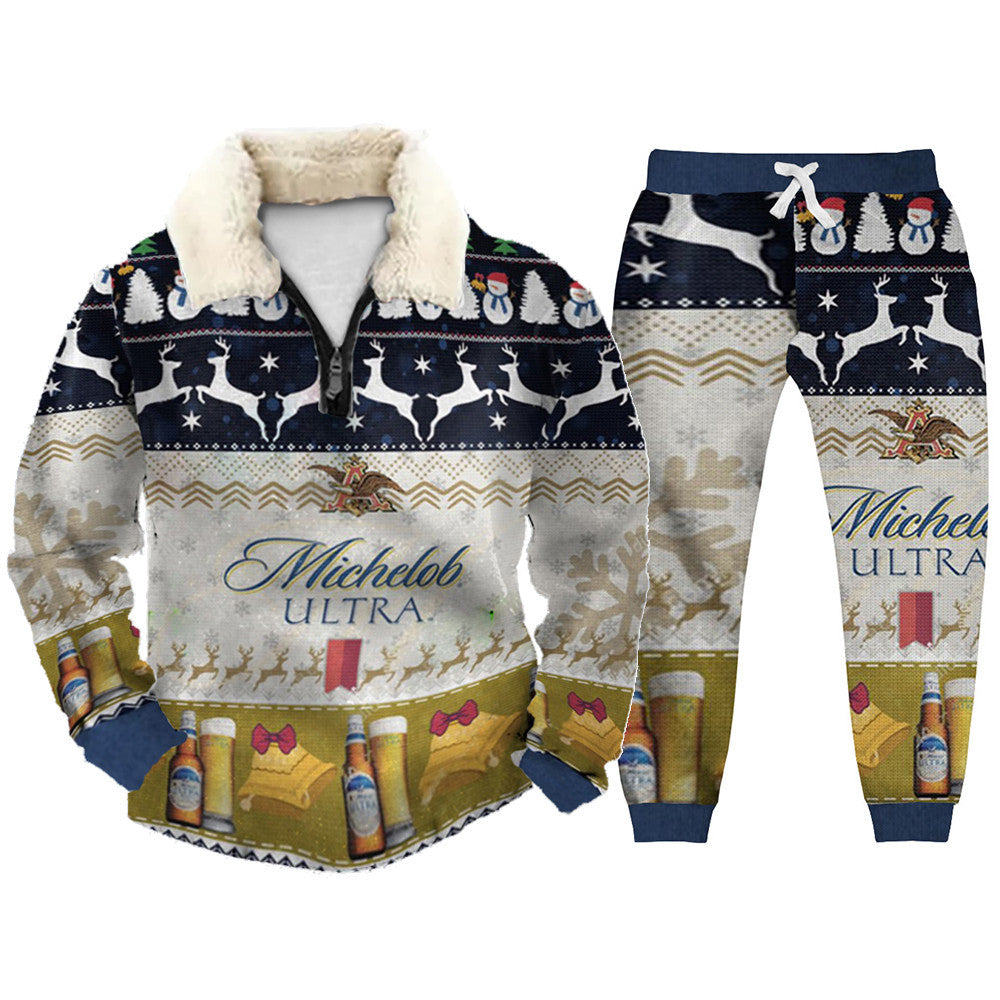 Christmas Ugly Quarter Zip Sweatshirt & Sweatpant Set Edition148