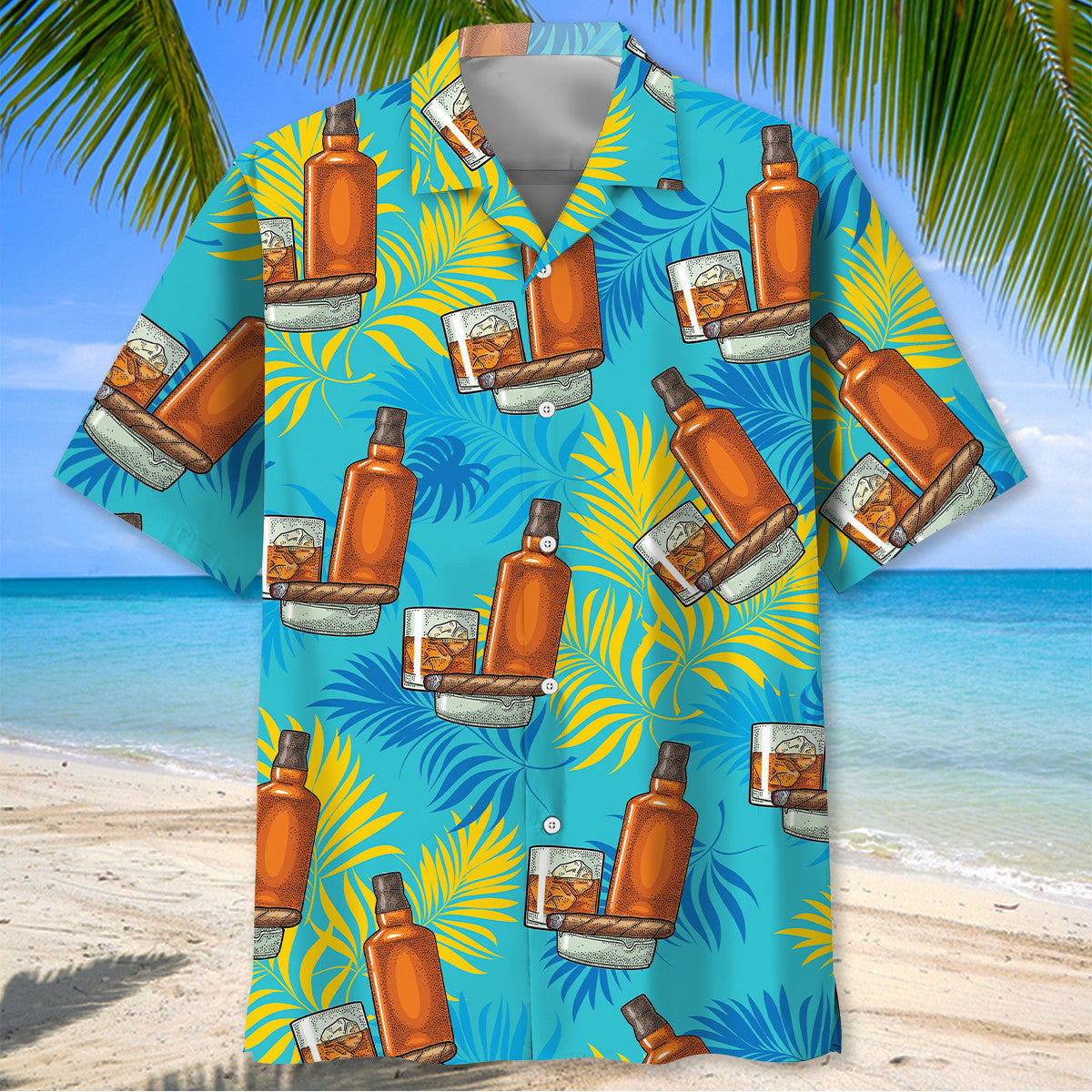 Cigar With Glass Hawaiian Shirt