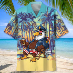 Custom Name Police Summer Vacation Hawaiian Shirt