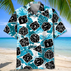 Dice Tropical Hibiscus Hawaiian Shirt