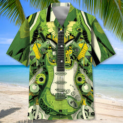 Guitar Hippie Art Hawaiian Shirt