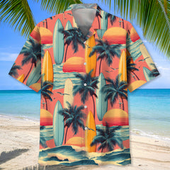 Nature Surfing Board Hawaiian Shirt