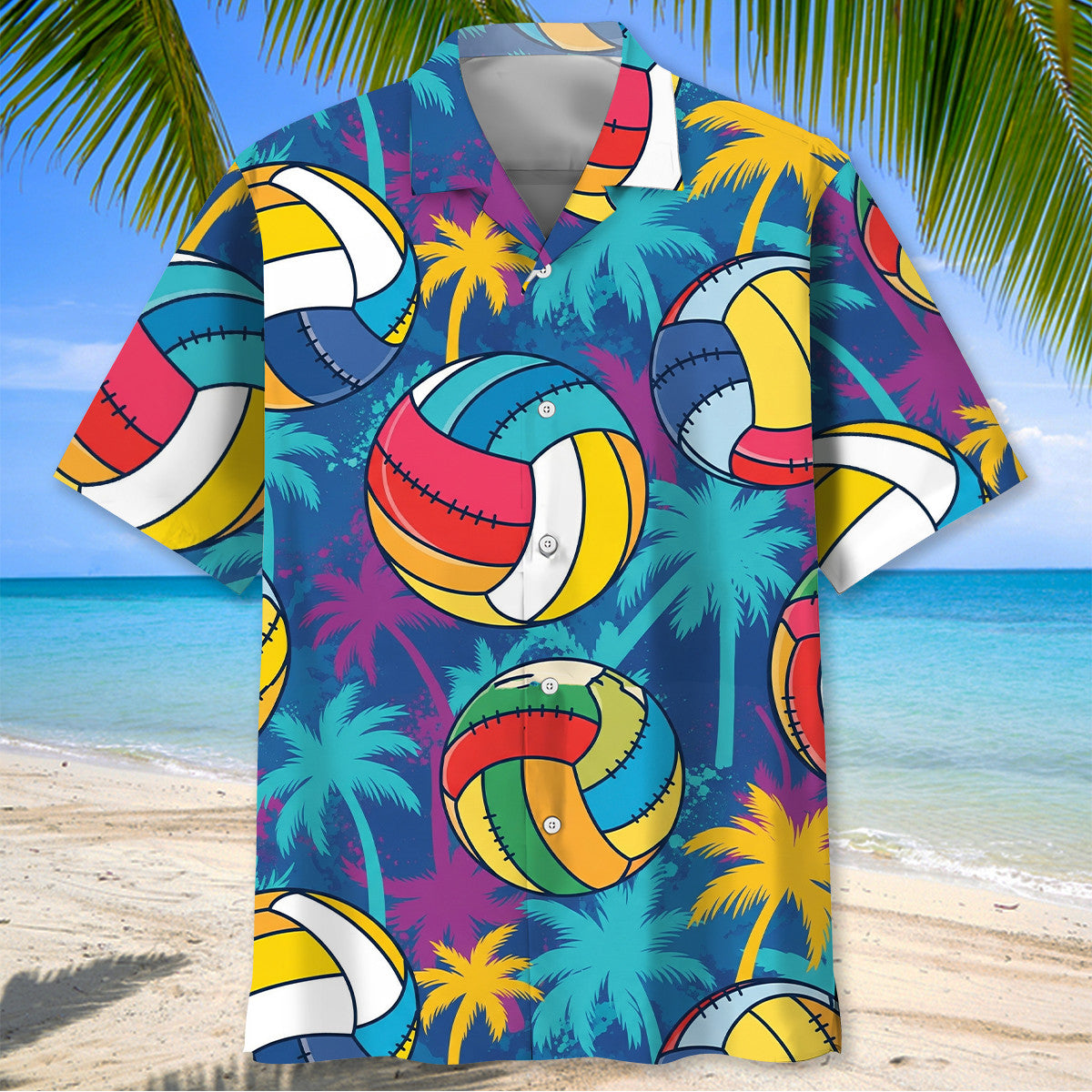 Retro Colorful Volleyball Hawaiian Shirt