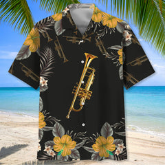 Trumpet Tropical Hibiscus Hawaiian Shirt