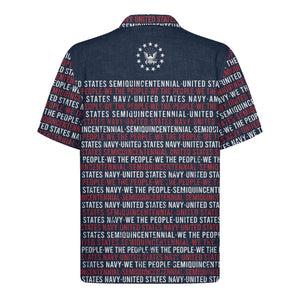 US Navy Anniversary Hawaiian Shirt, America 250th Patriotic Aloha Shirt