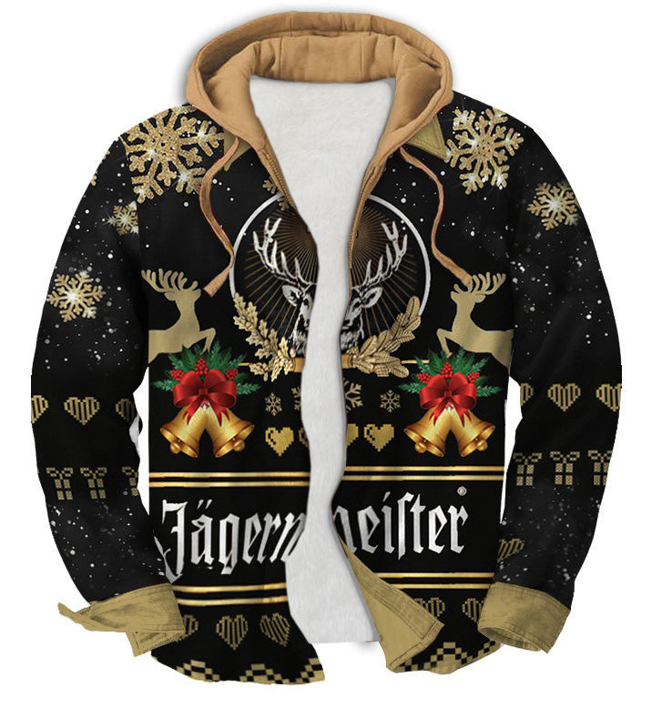 Yellow and Black Geometric Ugly Zip Hoodie