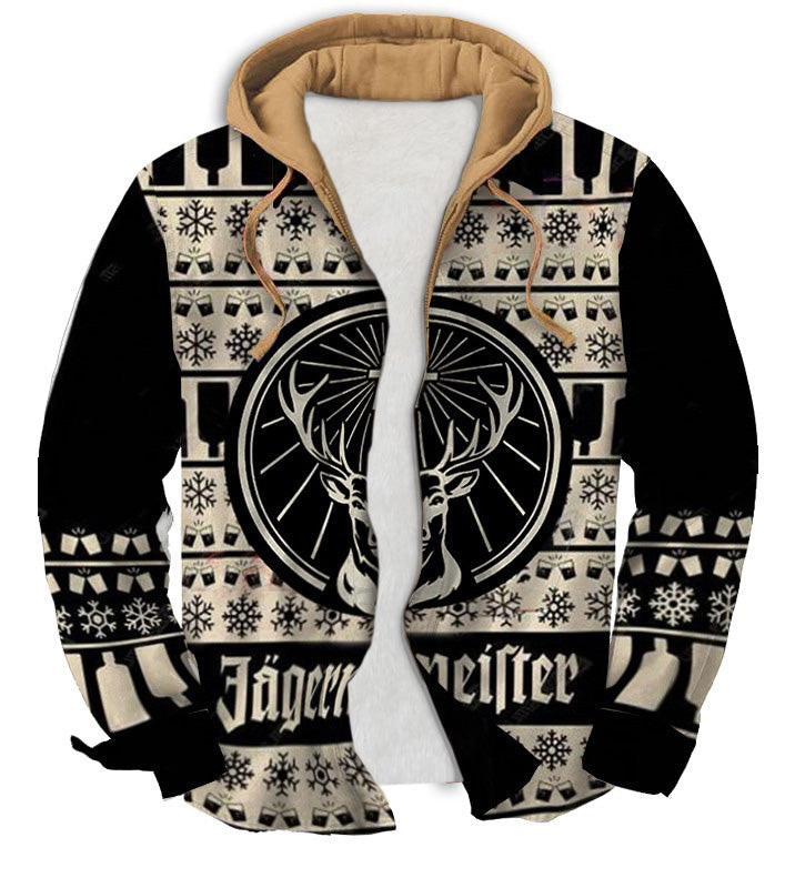 Yellow and black classic Geometric Ugly Zip Hoodie