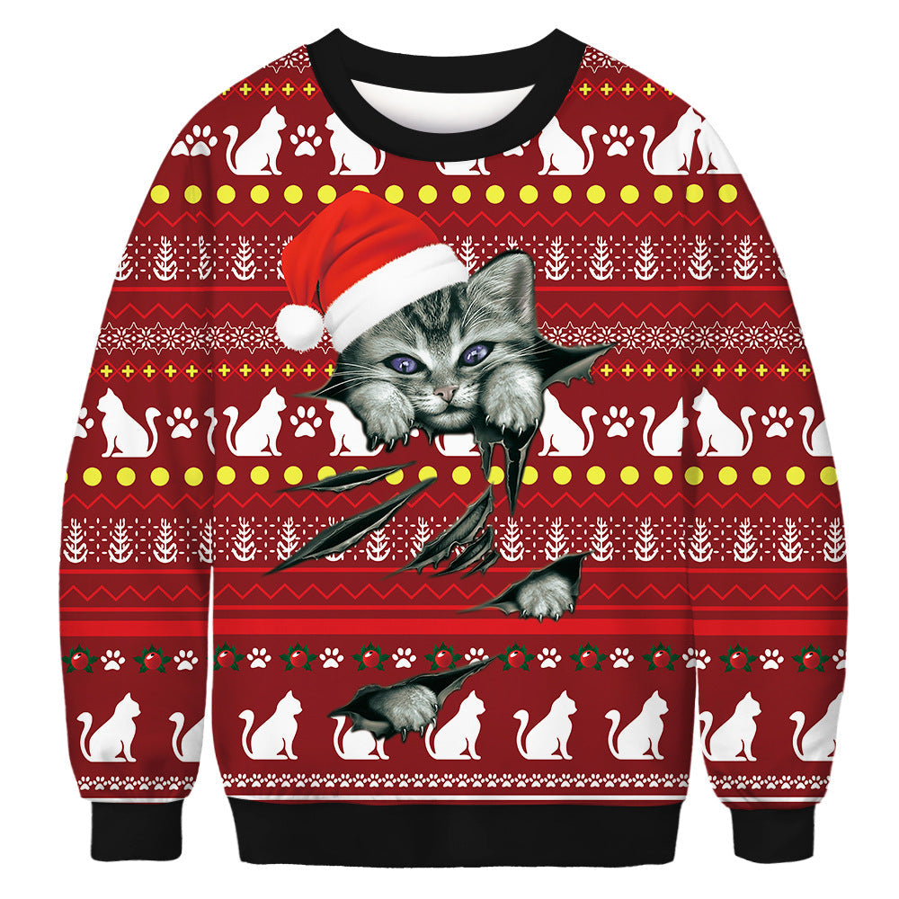 3D Fun Printed Christmas Ugly Sweatshirt Series 086