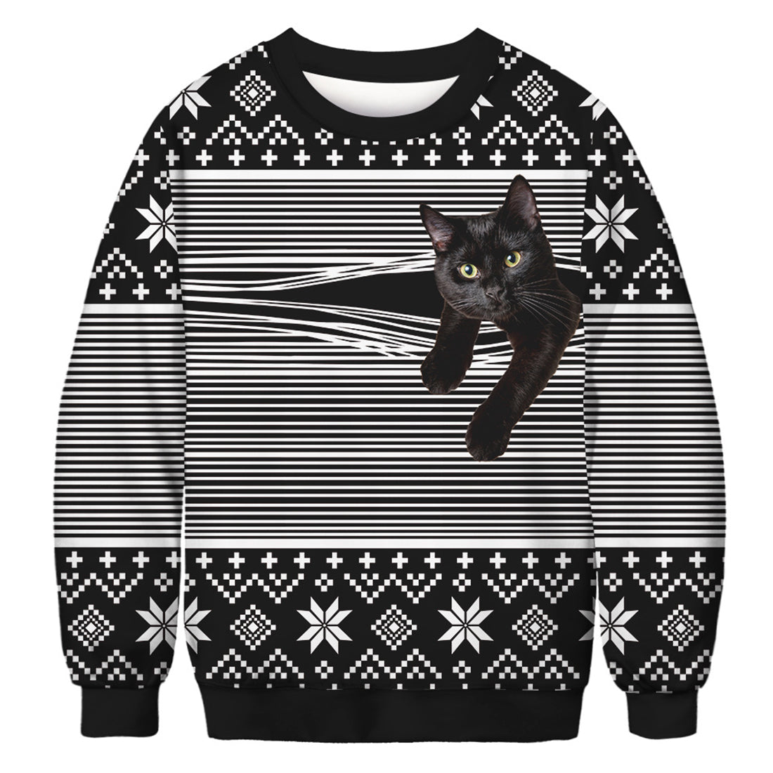 3D Fun Printed Christmas Ugly Sweatshirt Series 086