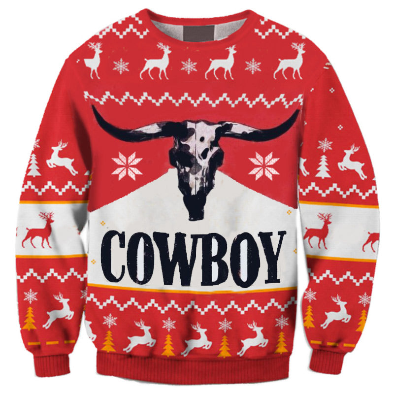 3D Fun Printed Christmas Ugly Sweatshirt Series 090