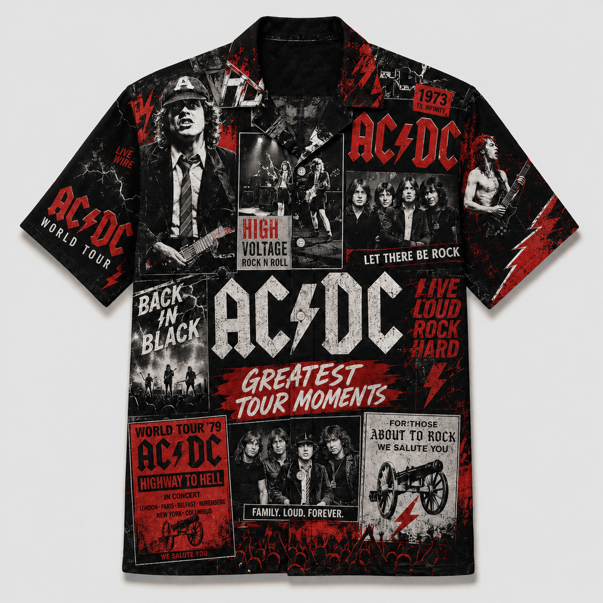 AC/DC Greatest Tour Moments Hawaiian Shirt