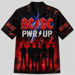 AC/DC PWR UP Lightning Band Hawaiian Shirt