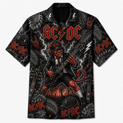 AC/DC Schoolboy Devil Guitar Hawaiian Shirt
