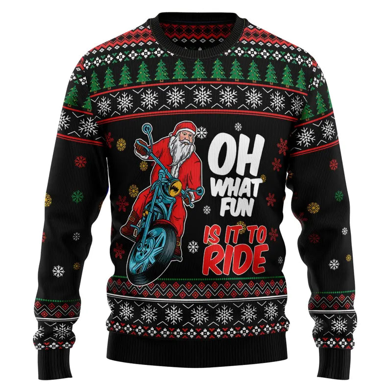 Biker Santa Ugly Sweater