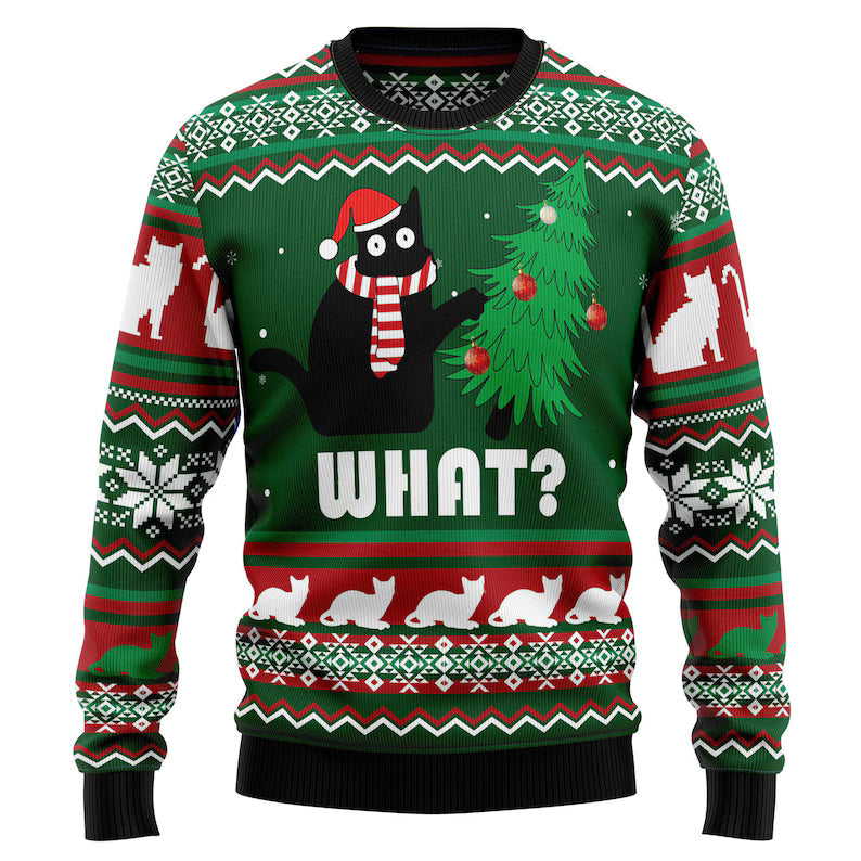 Black Cat Ugly Sweater