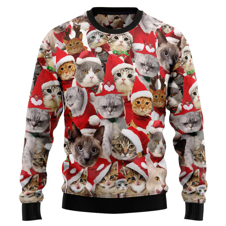 Cat Collage Ugly Sweater