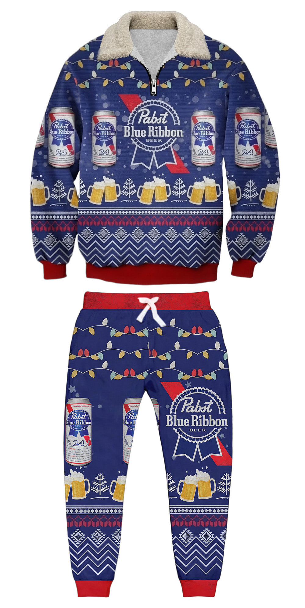 Christmas Ugly Quarter Zip Sweatshirt & Sweatpant Set Edition175