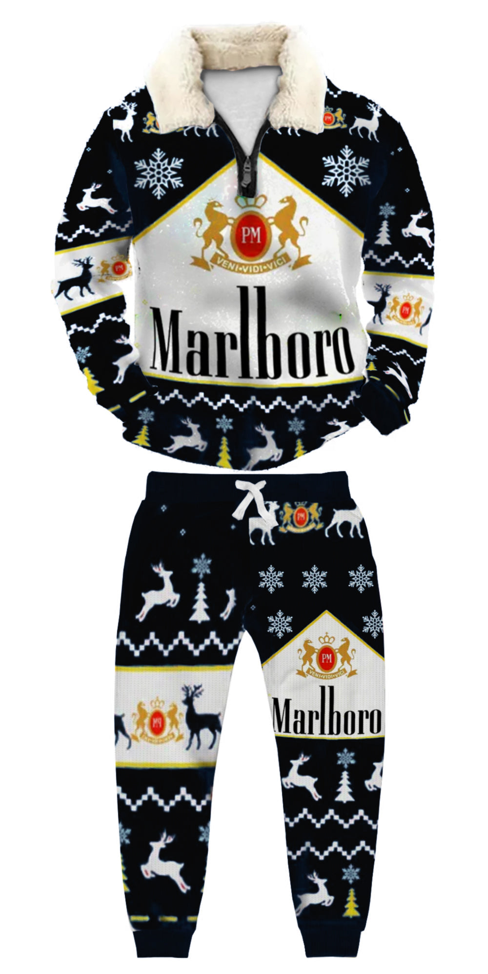 Christmas Ugly Quarter Zip Sweatshirt & Sweatpant Set Edition181