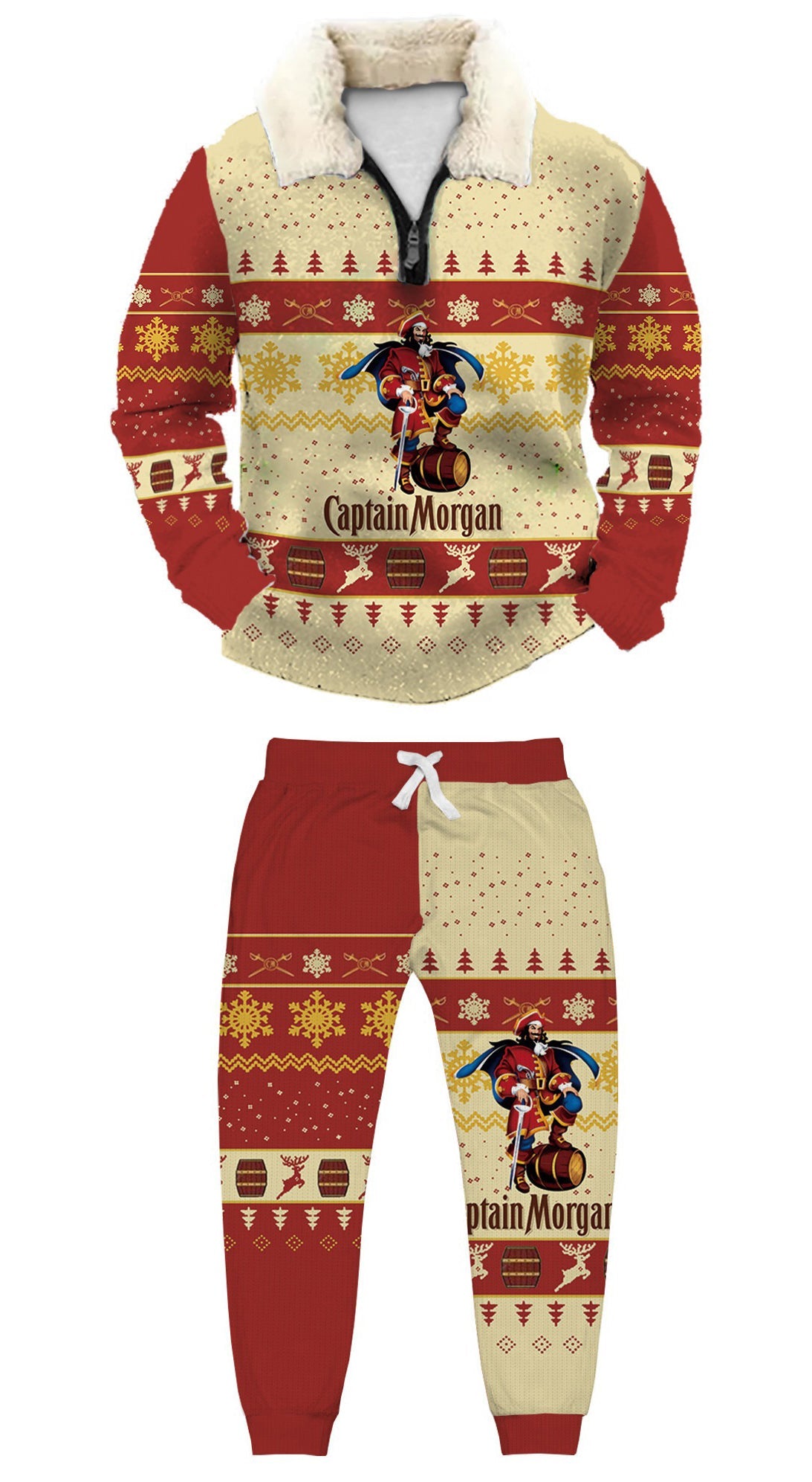 Christmas Ugly Quarter Zip Sweatshirt & Sweatpant Set Edition183
