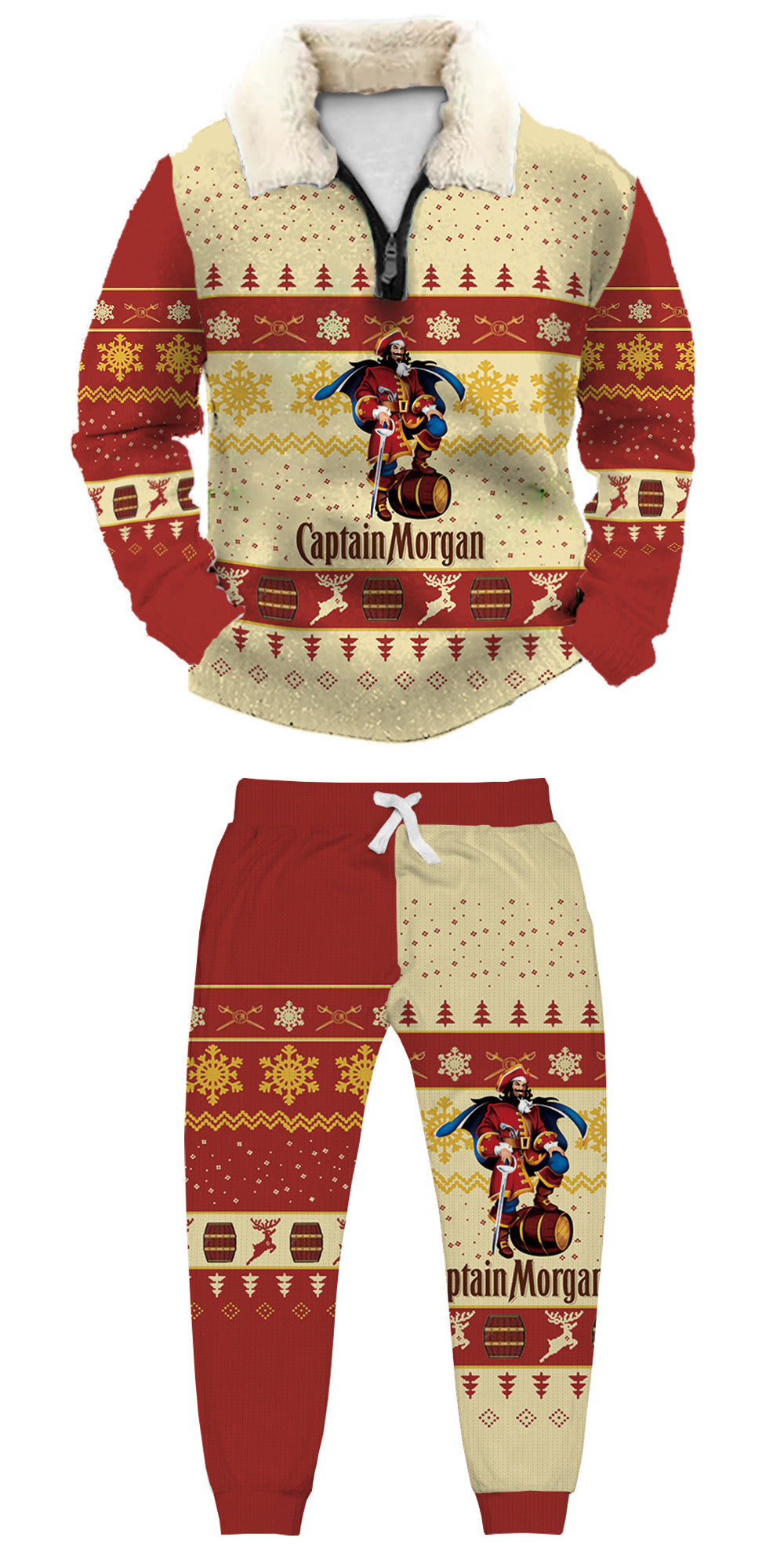 Christmas Ugly Quarter Zip Sweatshirt & Sweatpant Set Edition184