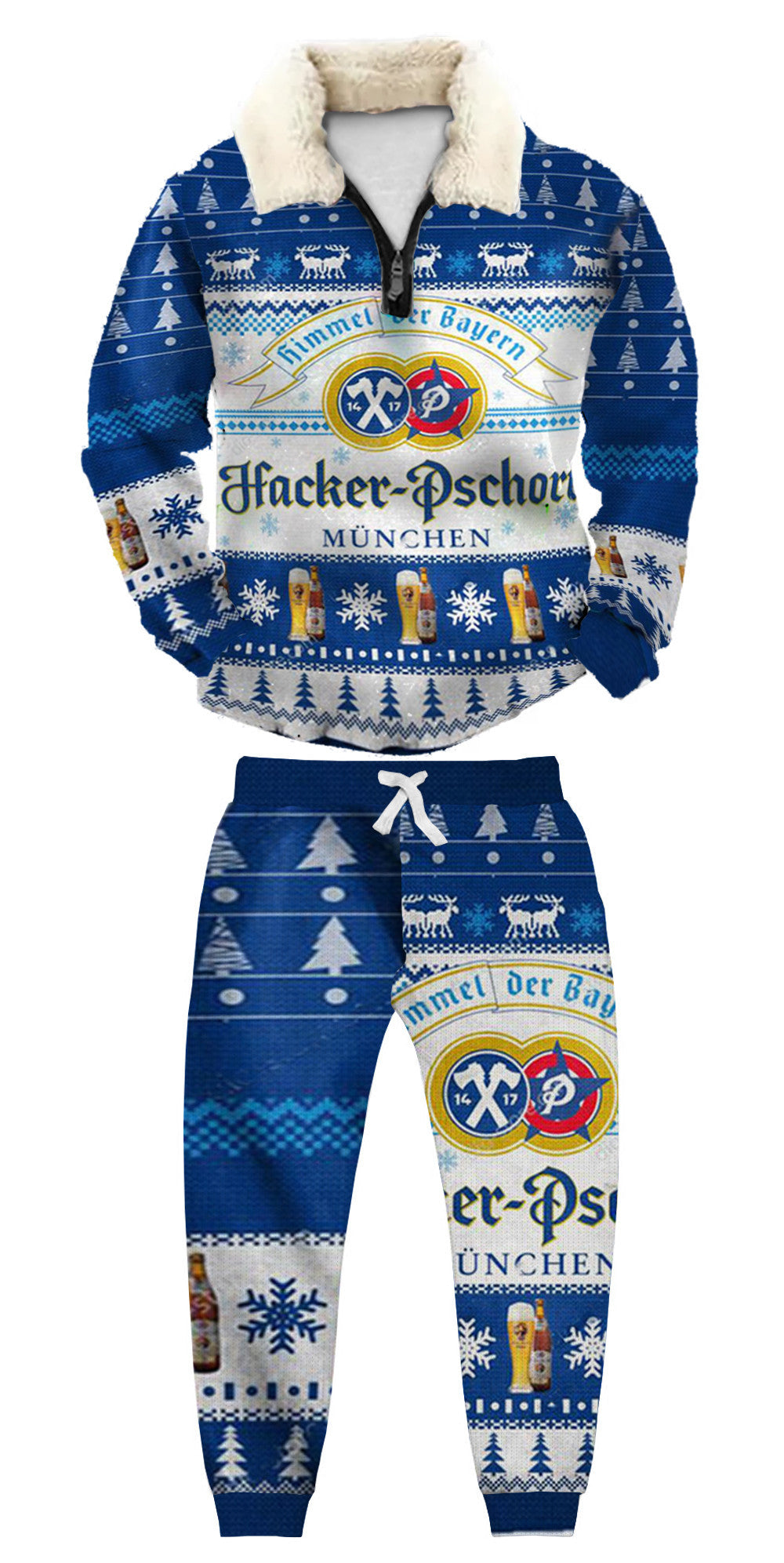 Christmas Ugly Quarter Zip Sweatshirt & Sweatpant Set Edition186