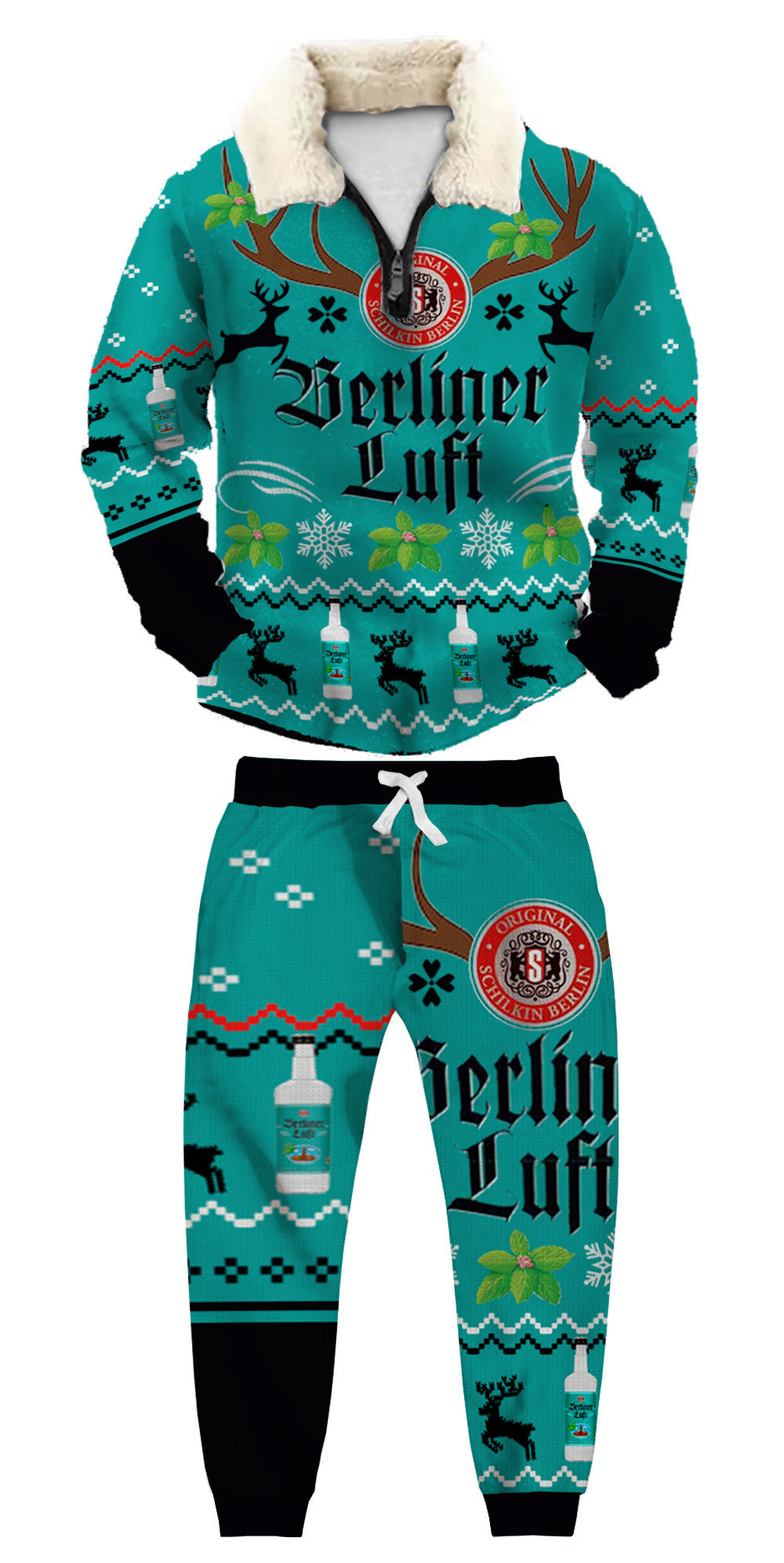 Christmas Ugly Quarter Zip Sweatshirt & Sweatpant Set Edition190