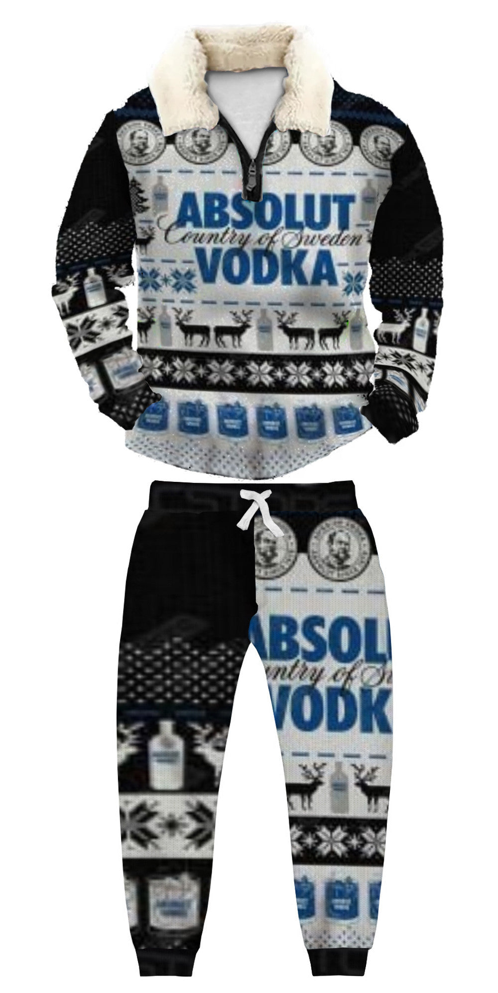 Christmas Ugly Quarter Zip Sweatshirt & Sweatpant Set Edition191