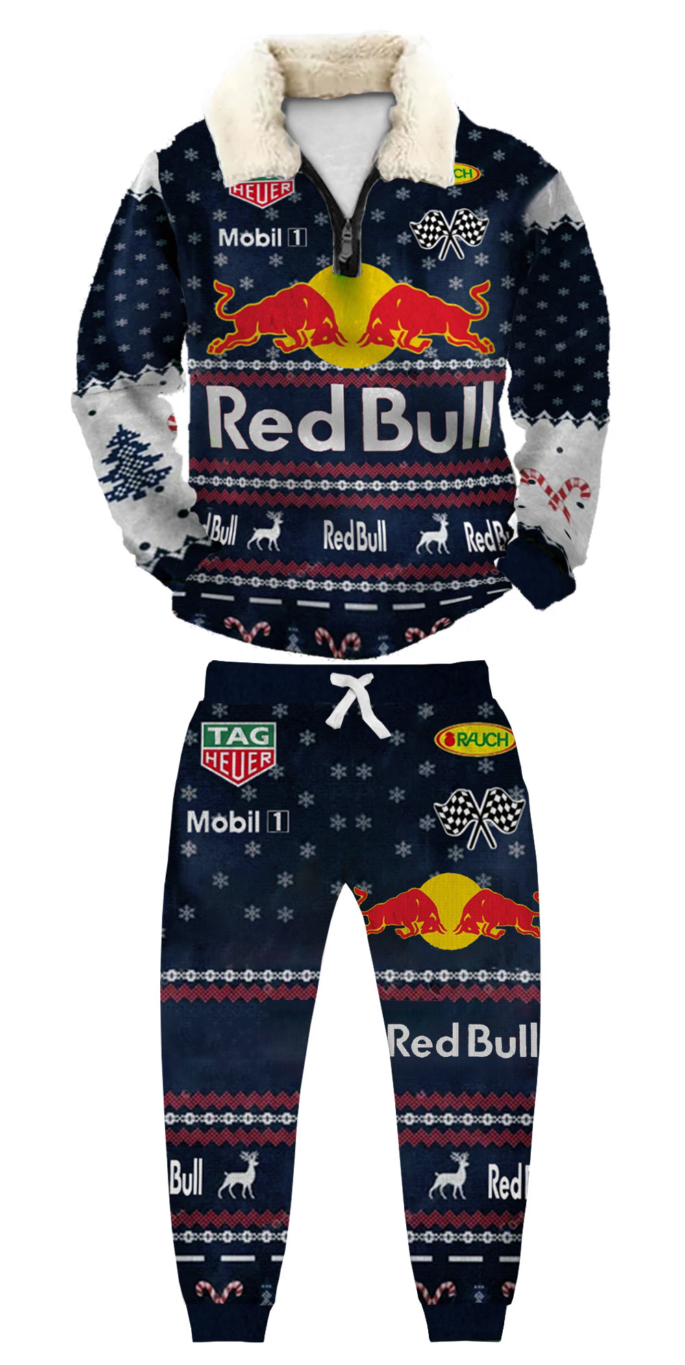 Christmas Ugly Quarter Zip Sweatshirt & Sweatpant Set Edition194