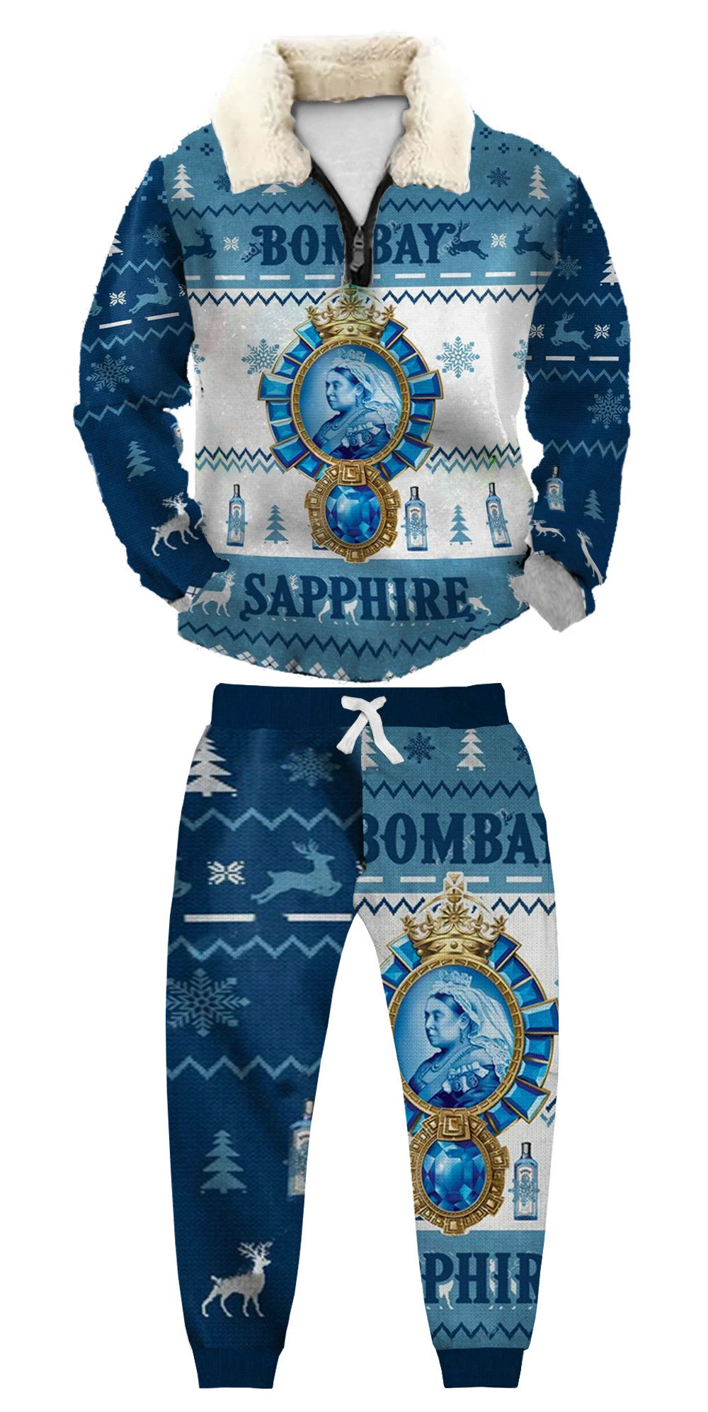 Christmas Ugly Quarter Zip Sweatshirt & Sweatpant Set Edition196