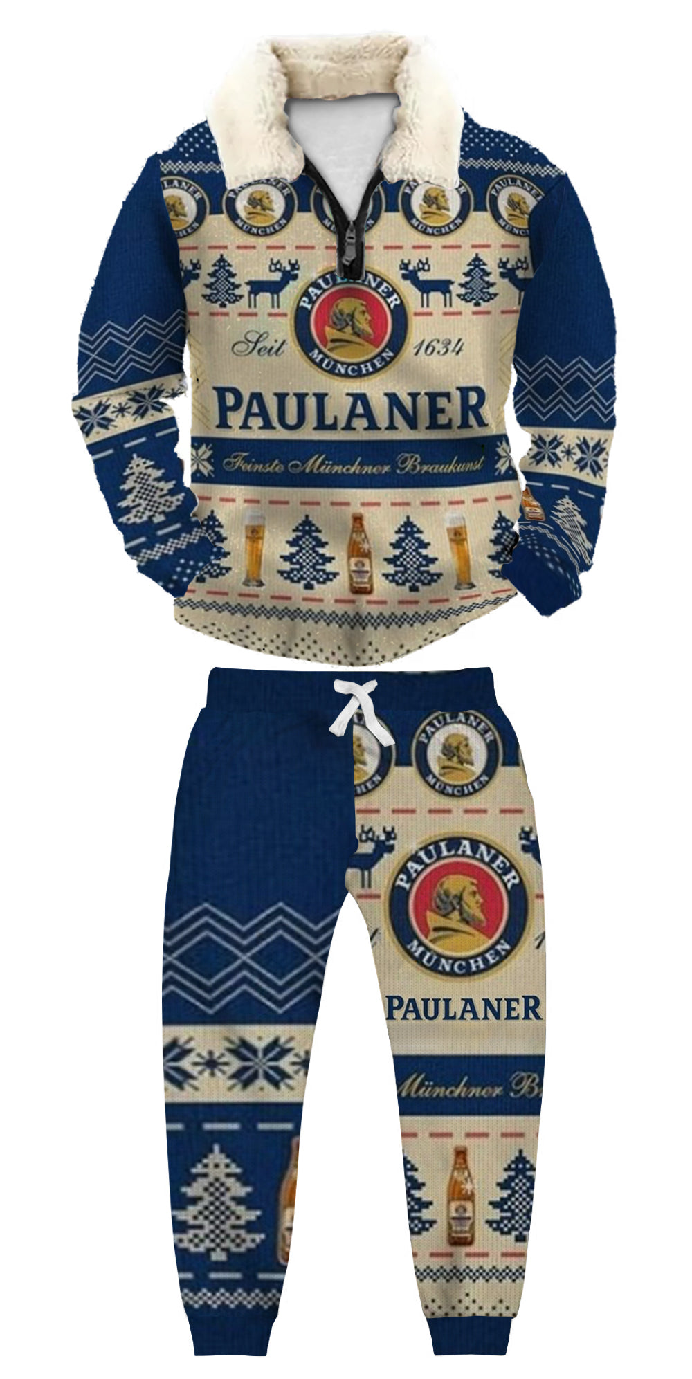 Christmas Ugly Quarter Zip Sweatshirt & Sweatpant Set Edition197