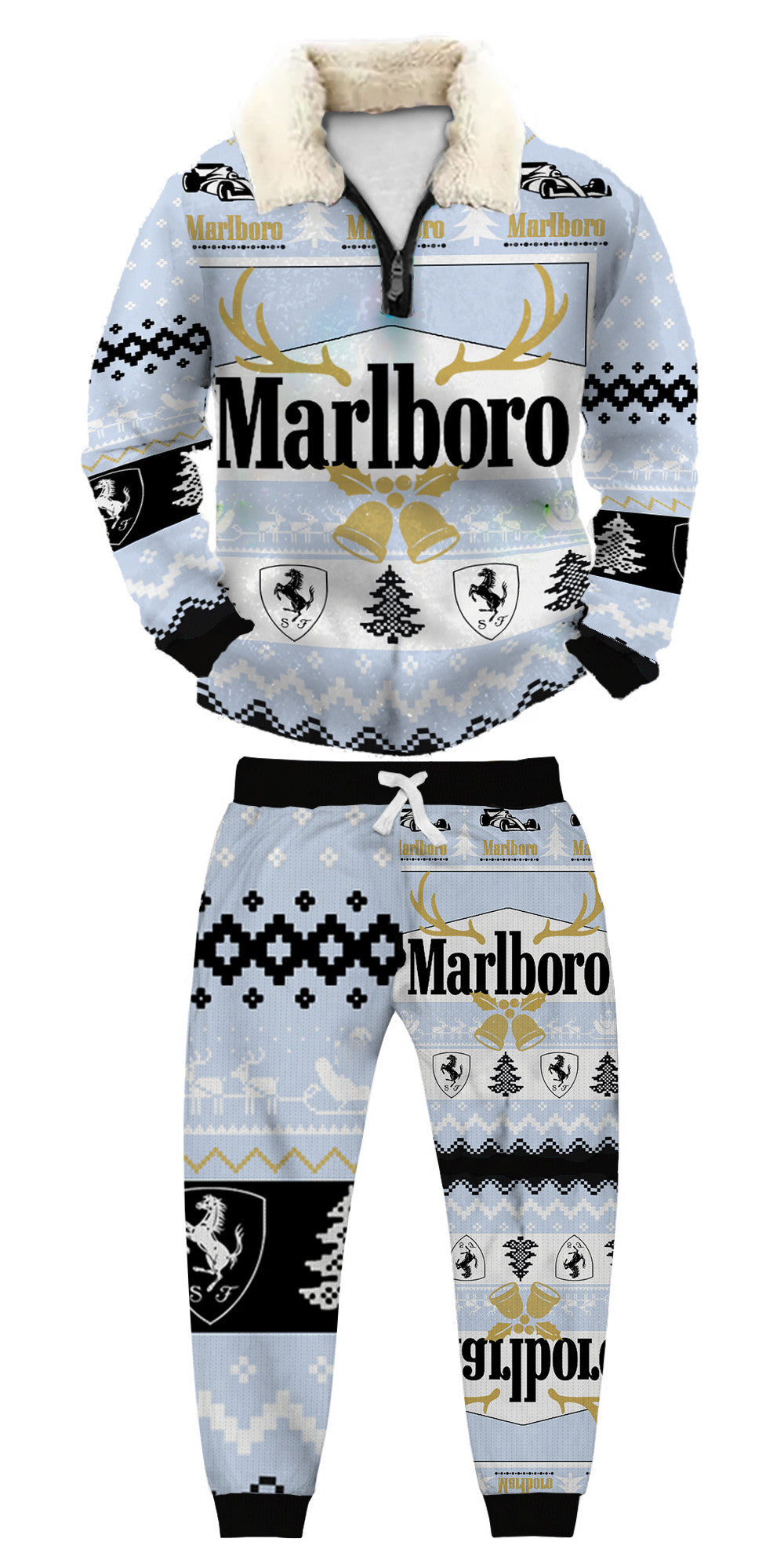 Christmas Ugly Quarter Zip Sweatshirt & Sweatpant Set Edition201