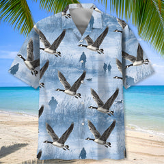 Classic Goose Hunt Scene Hawaiian Shirt