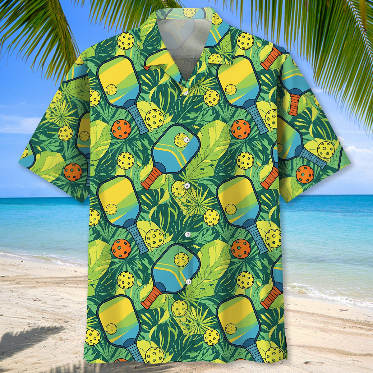 Colorful Tropical Pickleball Hawaiian Shirt
