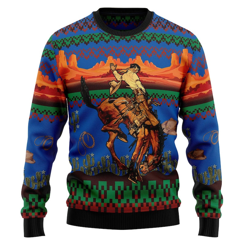 Cowboy Western Rodeo Ugly Sweater