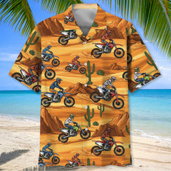 Desert Dirt Bike Racing Hawaiian Shirt