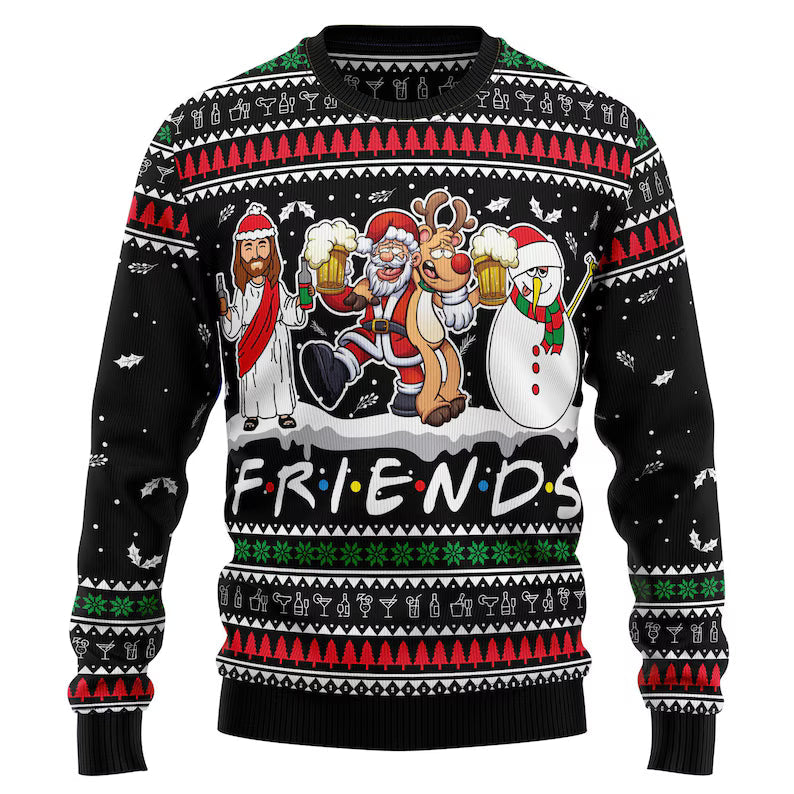 Drinking Friends Ugly Sweater
