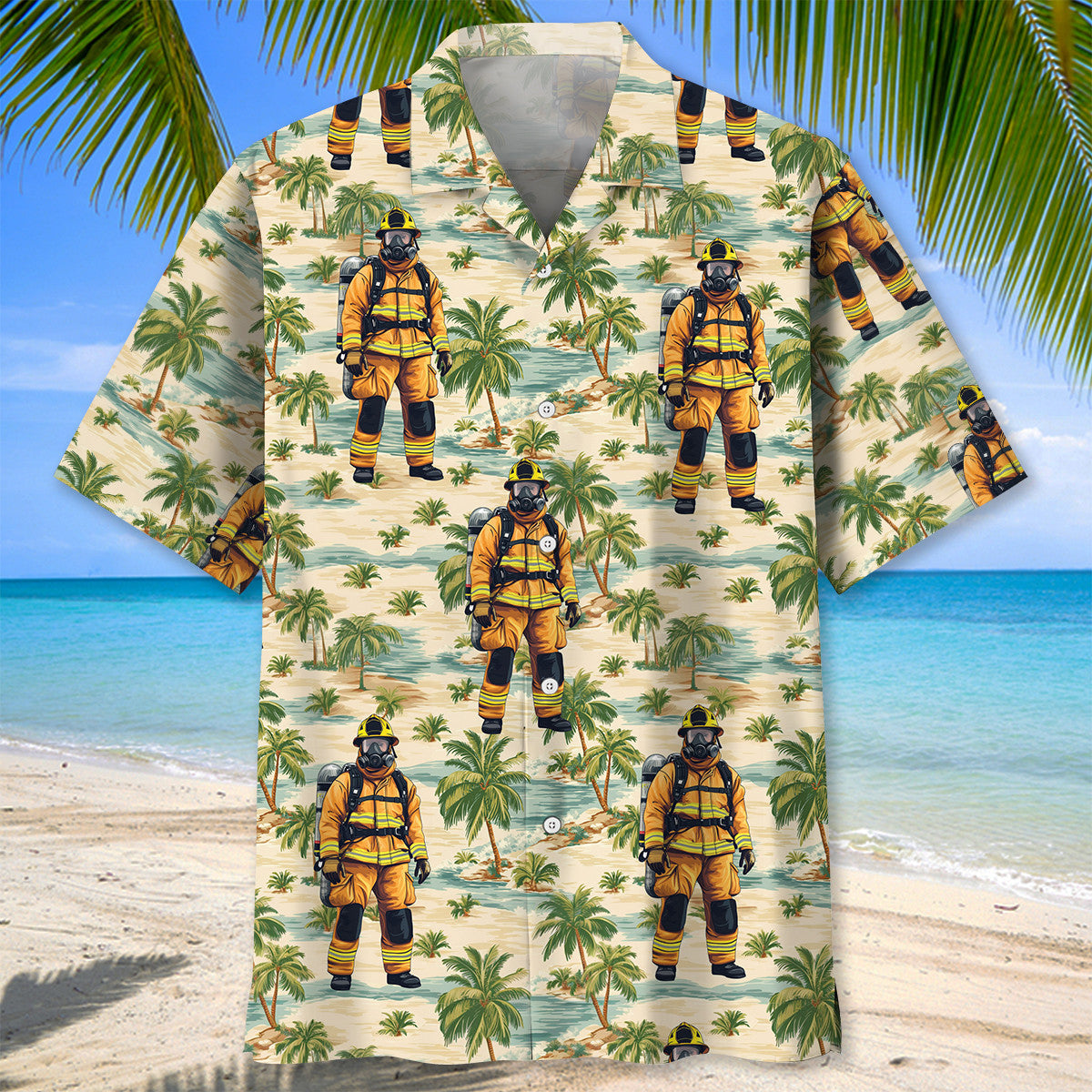 Firefighter Summer Beach Hawaiian Shirt