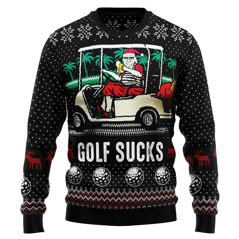 Golf Sucks Ugly Sweater
