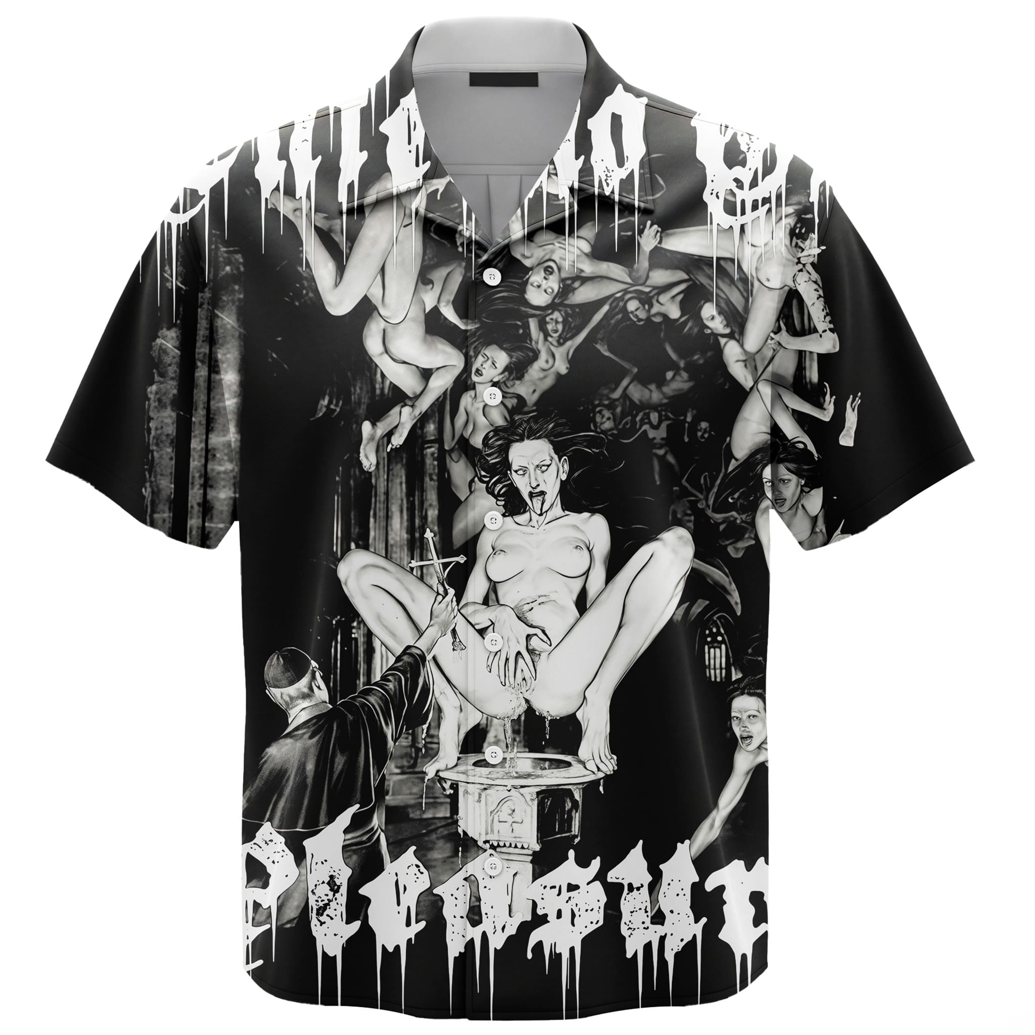 Inferno Of Pleasure Satanic Girl Demon Unisex Hawaiian Shirt